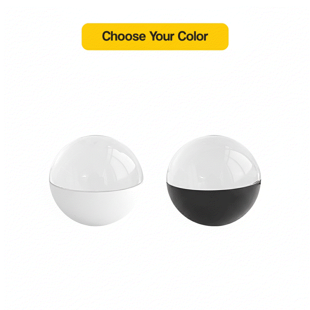 Video Memory 3D holographic crystal ball ornament in black and white for displaying videos and photos