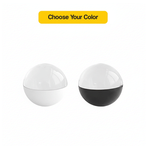 Video Memory 3D holographic crystal ball ornament in black and white for displaying videos and photos