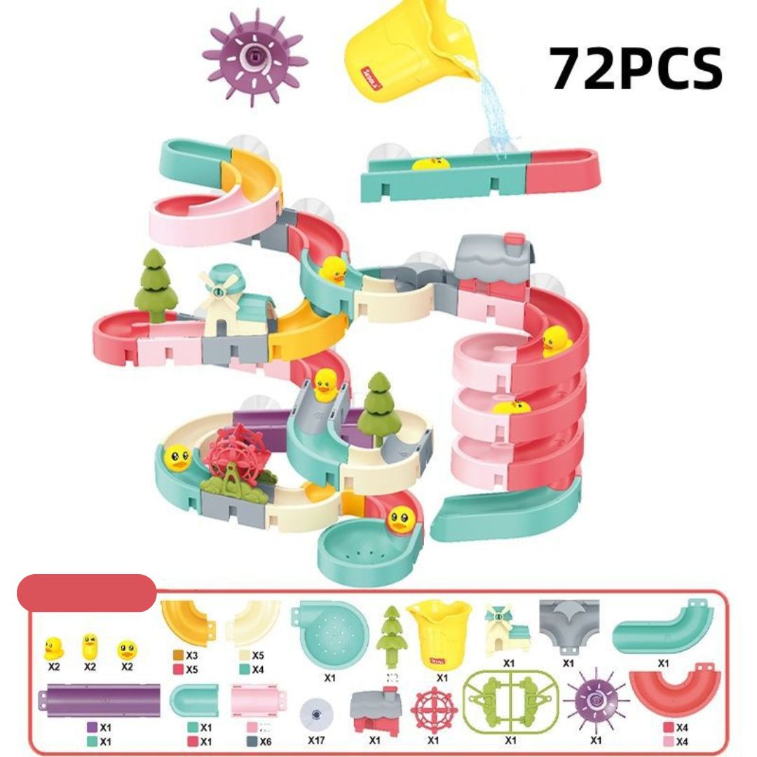 Water Play Track Sliding DIY Bath Toy Set