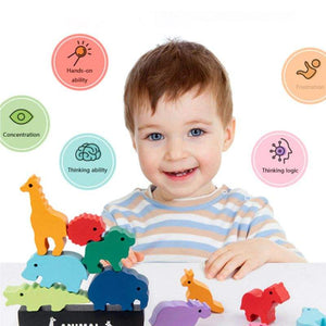 Wooden Animal Balancing Block Game (view 8)