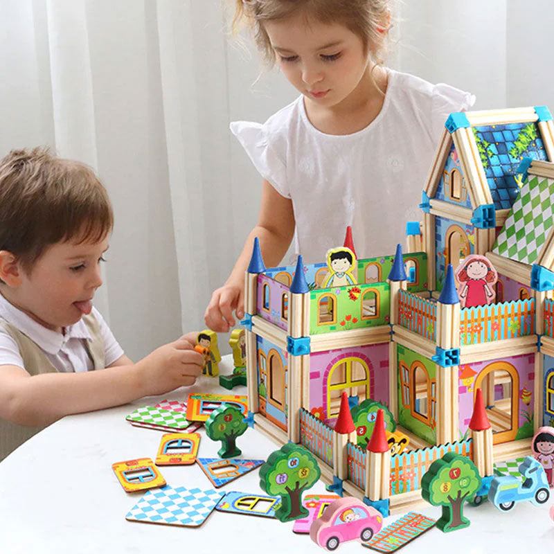 Wooden Building Blocks Castle – screen-free play