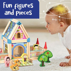Wooden Building Blocks Castle – educational toy