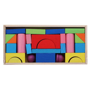 Wooden Building Blocks Set – for kids ages 4–9