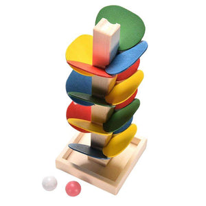 Wooden Tree Marble Ball Run Track – educational toy