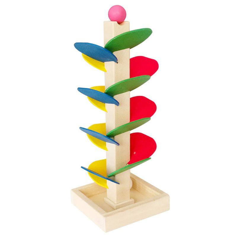 Wooden Tree Marble Ball Run Track – for kids ages 3–9
