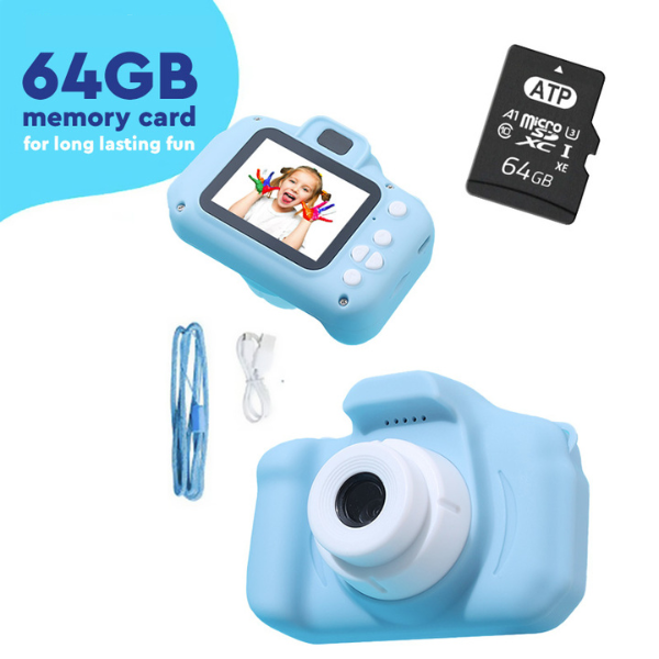 Flippable Lens Selfie Kid's Camera – Blue