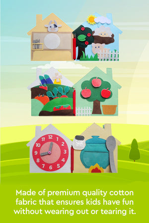 Kids Montessori Interactive Educational My Farm Day Book