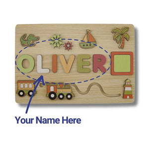 Custom Name Montessori Wooden Board